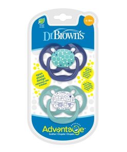 پستانک ارتودنسی 2 عددی دکتر براون (Dr browns) مناسب 6 تا 18 ماه کد22002