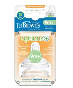 سرشیشه دکتر براون (Dr browns) +9 ماهگی Y-Cut مخصوص‌شیشه‌عریض