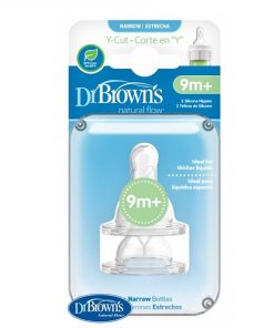 سرشیشه دکتر براون (Dr browns) +9 ماهگی مخصوص شیشه باریک Ycut