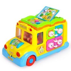 اتوبوس مدرسه موزیکال هولی تویز (Huile Toys) کد 796