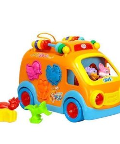 اتوبوس حیوانات موزیکال هولی تویز (Huile Toys)