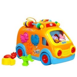 اتوبوس حیوانات موزیکال هولی تویز (Huile Toys)