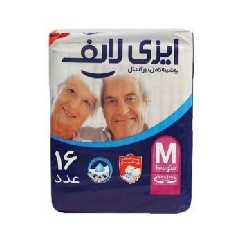 پوشک چسبی بزرگسال ایزی لایف easy life سایز M بسته 16 عددی