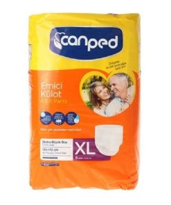 پوشک کامل بزرگسال جان پد canped سایز XL بسته 8 عددی