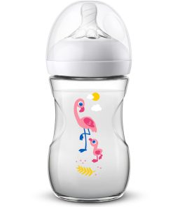 شیشه شیر نچرال فیلیپس اونت (Philips Avent) طرح فلامینگو 260 میلی لیتر