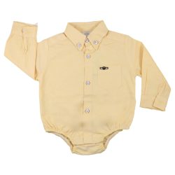 شومیز زیر دکمه دار پسرانه Zara baby طرح گوچی لیمویی