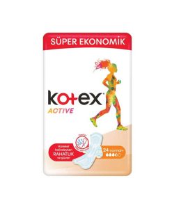 نوار بهداشتی ترک بالدار Kotex قطر نازک سایز نرمال 24 عددی