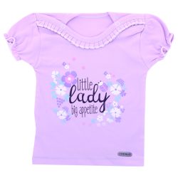 تی شرت دخترانه آستین کوتاه کوکالو طرح Little Lady
