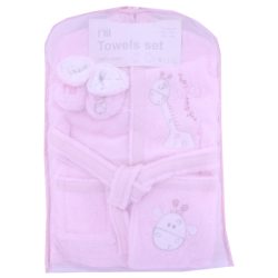 ست 5 تکه حوله نوزاد مادر کر  Mothercare طرح زرافه