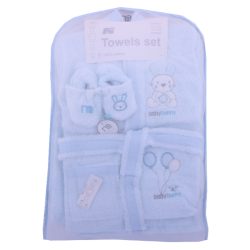 ست 5 تکه حوله نوزاد مادر کر  Mothercare طرح خرگوش آبی