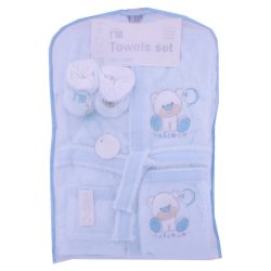 ست 5 تکه حوله نوزاد مادر کر  Mothercare طرح خرس آبی