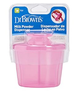 ظرف نگهدارنده شیرخشک DR BROWNS ظرفیت 250 میل صورتی