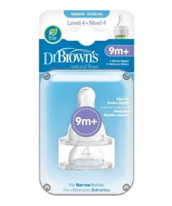 سر شیشه باریک دو عددی +9 ماه دکتر براون (Dr browns)