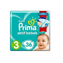 پوشک پریما سایز ۳ بسته۳۶ عددی