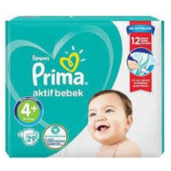 پوشک پریما سایز ۴+ بسته ۲۹ عددی