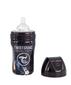 شیشه شیر استیل 260 میل ماربل تویست شیک TWIST SHAKE مشکی