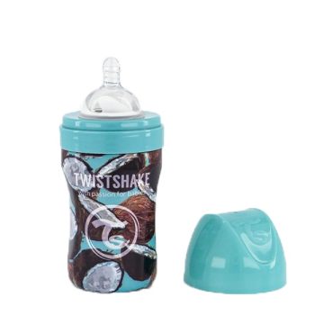 شیشه شیر استیل 260 میل ماربل تویست شیک TWIST SHAKE طرح نارگیل
