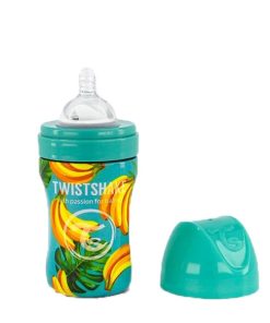 شیشه شیر استیل 260 میل ماربل تویست شیک TWIST SHAKE طرح موز