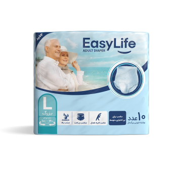 پوشک بزرگسال شورتی ایزی لایف Easy Life سایز L بسته 10 عددی