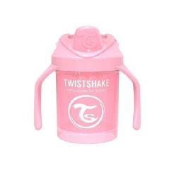 لیوان آبمیوه خوری دسته دار تویست شیک TWISTSHAKE صورتی پاستلی 230 میل