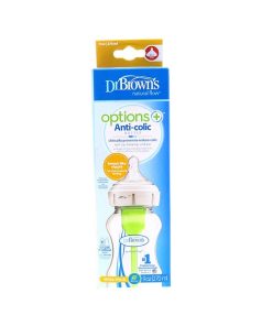 شیشه شیر طلقی +Options عریض دکتر براون (Dr browns) 270 میلی لیتر