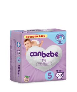 پوشک جان به به (Canbebe)سایز ۵ بسته ۳۰ عددی یاسی