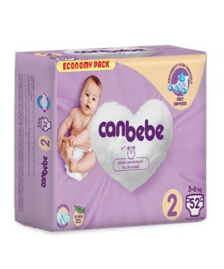 پوشک جان به به (Canbebe) سایز ۲ بسته ۵۲ عددی یاسی