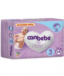 پوشک جان به به (Canbebe) سایز ۳ بسته ۴۵ عددی یاسی