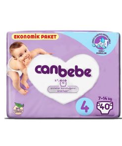 پوشک جان به به (Canbebe) سایز ۴ بسته ۴۰ عددی یاسی