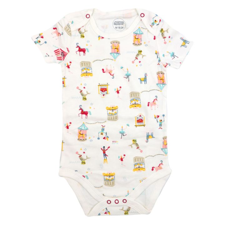 بادی اسپرت آستین کوتاه mamas & papas طرح Circus