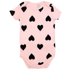 بادی دخترانه آستین کوتاه mamas & papas طرح Heart