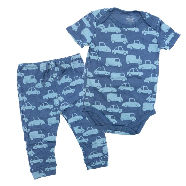شلوار بند دار پسرانه mamas & papas طرح Navy blue cars - تصویر 3