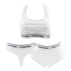 پک سه عددی نیم تنه و شورت Calvin Klein رنگ سفید
