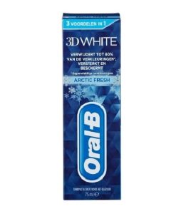 خمیر دندان سفید کننده تری دی وایت Artic Fresh اورال بی Oral-B حجم 75 میل