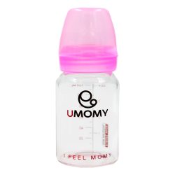 شیشه شیر پیرکس یومامی UMOMY مدل کلاسیک صورتی ظرفیت 120 میل