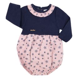 بادی بافتنی آستین بلند دخترانه Birth Baby کد 19021 صورتی 