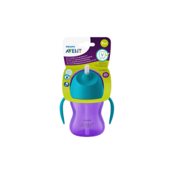 لیوان آبمیوه خوری نی دار ضد چکه فیلیپس اونت (Philips Avent) بنفش 200 میلی لیتر