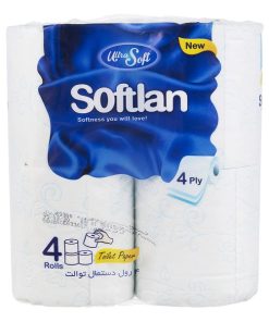 دستمال توالت 4 قلو سافتلن مدل ultra soft