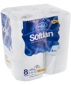 دستمال توالت 8 قلو سافتلن مدل ultra soft