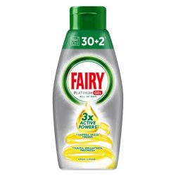 ژل ماشین ظرفشویی فیری Fairy حاوی پلاتین حجم 650 میل لیمویی