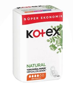 نوار بهداشتی ترک بالدار Kotex قطر نازک سایز نرمال 24 عددی