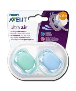 پستانک Ultra air فیلیپس اونت (Philips Avent) ارتودنسی سبز ، آبی 6 تا 18 ماه