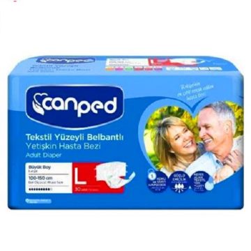 پوشک چسبی بزرگسال جان پد canped سایز L بسته 30 عددی