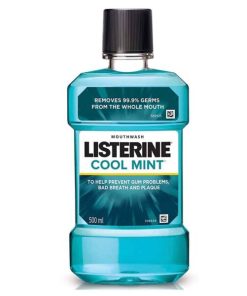 دهانشویه لیسترین مدل cool mint blue حجم 500ml