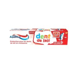 خمیردندان کودک 2 _ 5 سال آکوافرش « Aquafresh » مدل Dent de Lait حجم 50 میل