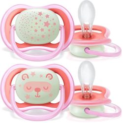 پستانک دخترانه ارتودنسی شبرنگ فیلیپس اونت (Philips Avent) سایز ۶ تا ۱۸ ماه