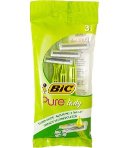 پک تیغ ژیلت 3 لبه Bic مدل PUre Lady بسته 3 عددی