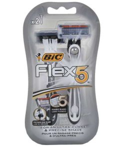 پک تیغ ژیلت 5 لبه Bic مدل Flex5 بسته 2 عددی