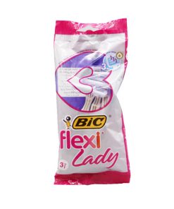 پک تیغ ژیلت 3 لبه Bic مدل Flexi Lady بسته 3 عددی