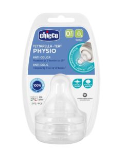 سر شیشه چیکو (chicco) ANTI_COLIC بسته 2 عددی +0 ماه